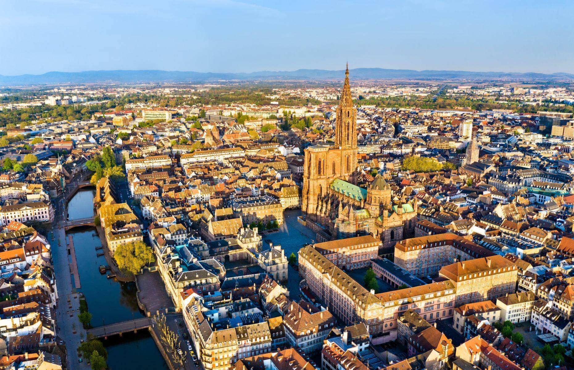 Aerial view of Strasbourg